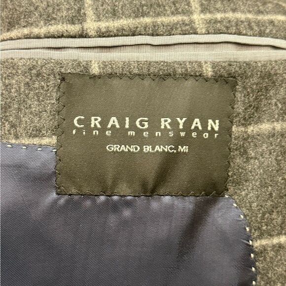 Jack Victor Wool & Cashmere Blend Grey Sport Coat Sz 44R C37 - Picture 11 of 14